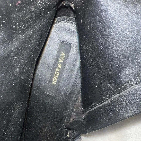 Ava & Aiden Black Sequin Ankle Boots 9 - Picture 2 of 6